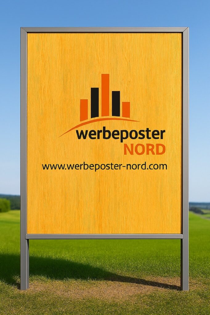 Plakatständer 9/1 – Standversion mit Erdbuchsen, maßgefertigt