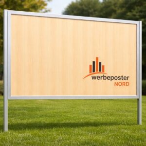 Plakatwand 18/1 – freistehender Plakatständer mit Erdbuchsen